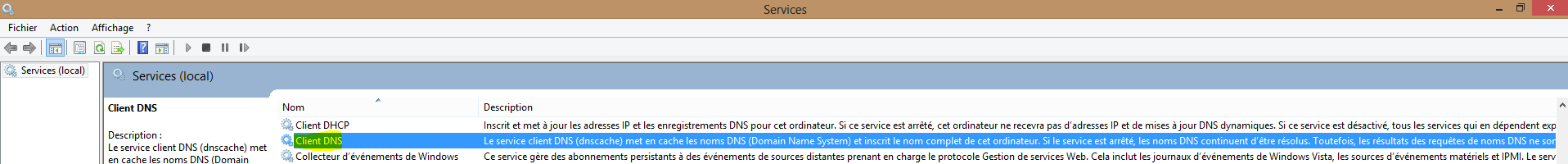 Image 22 Arrêt service Client DNS
