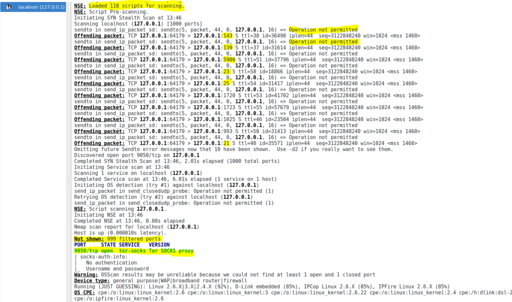 Image 41 1 zenmap sur machine hôte 192.168.1.31 DNS et port 514 TCP filtrés sur Tails