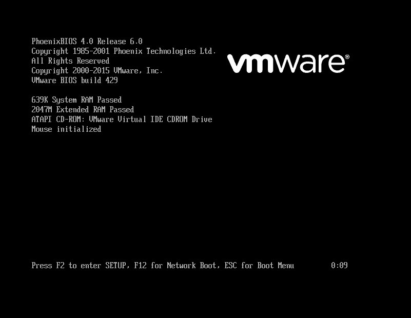 Image 5 Démarrage Bios Delay VMWARE CDLive Tails TAILS